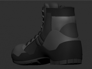 soldier boots - high mesh 3D 모델