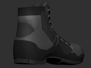 soldier boots - high mesh 3D Model