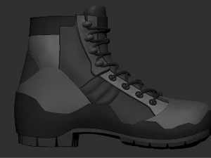 soldier boots - high mesh 3D Model