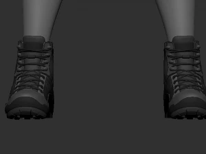 soldier boots - high mesh 3D Model