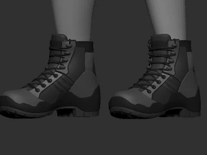 soldier boots - high mesh 3D Model