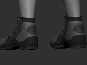 soldier boots - high mesh 3D Model