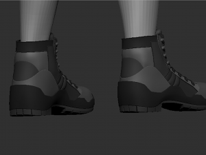 soldier boots - high mesh 3D 모델