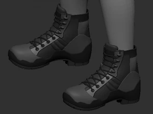 soldier boots - high mesh 3D Model