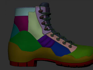soldier boots - high mesh 3D Model