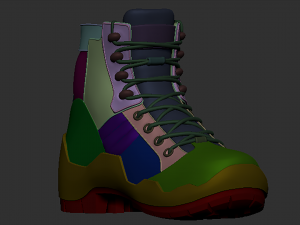 soldier boots - high mesh 3D 모델