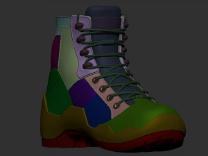 soldier boots - high mesh 3D Model
