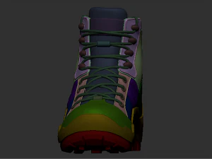 soldier boots - high mesh 3D Model