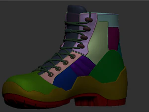 soldier boots - high mesh 3D Model