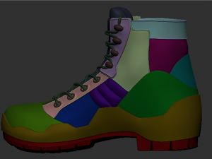 soldier boots - high mesh 3D 모델