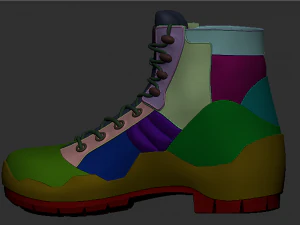 soldier boots - high mesh 3D Model