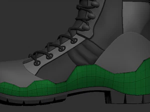 soldier boots - high mesh 3D Model