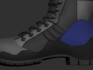 soldier boots - high mesh 3D Model