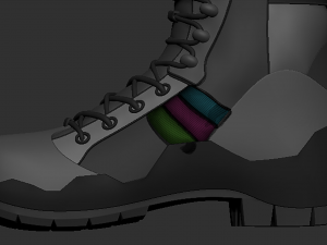 soldier boots - high mesh 3D 모델