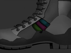 soldier boots - high mesh 3D Model