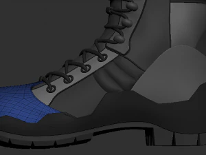 soldier boots - high mesh 3D Model