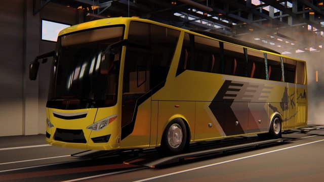 indonesian bus ecoline rahayu sentosa Model 3D .c4d .max .obj .3ds .fbx .stl .blend 