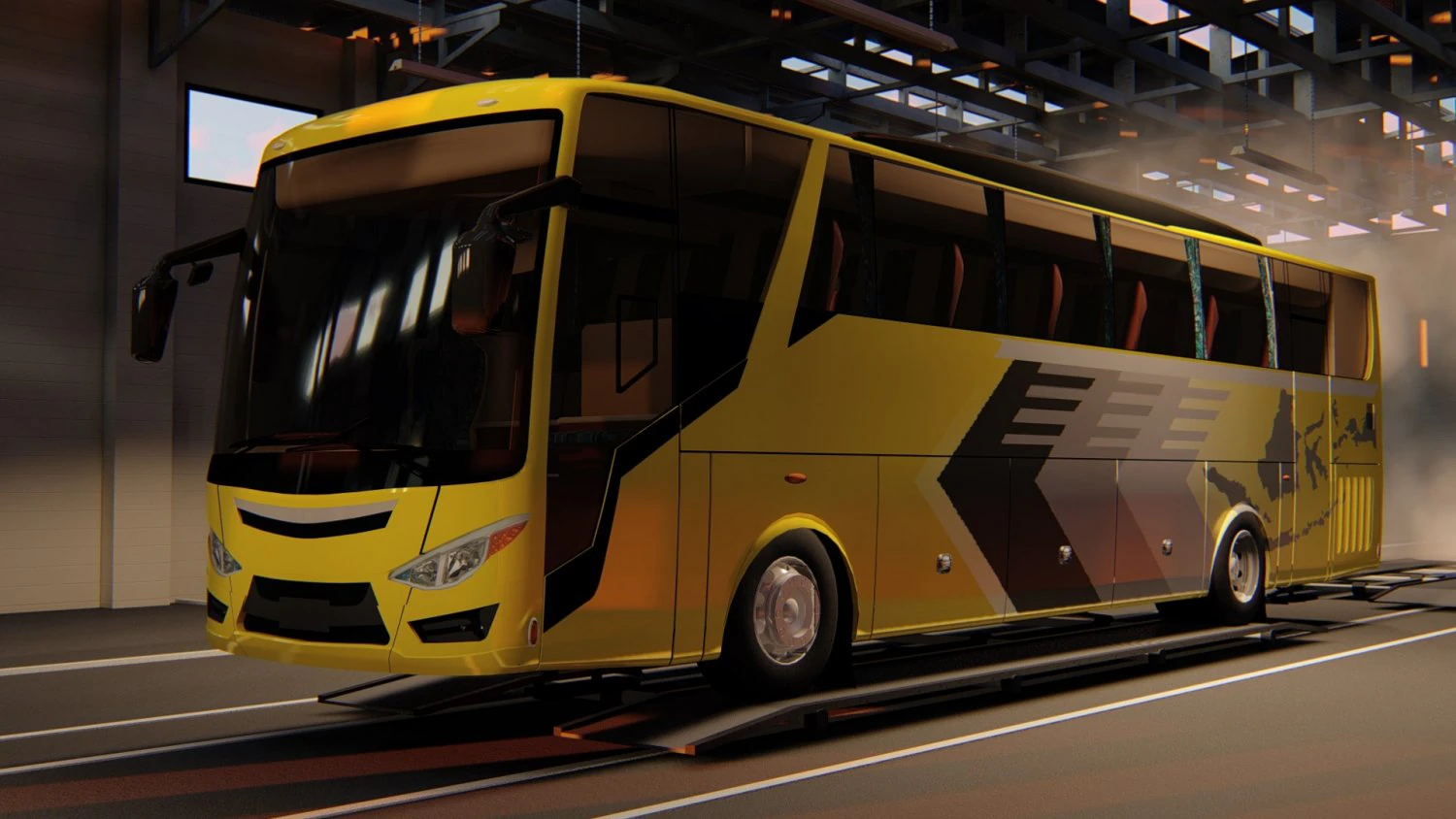 indonesian bus ecoline rahayu sentosa 3D Model .c4d .max .obj .3ds .fbx .stl .blend