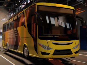 indonesian bus ecoline rahayu sentosa Model 3D