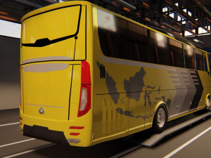indonesian bus ecoline rahayu sentosa Model 3D