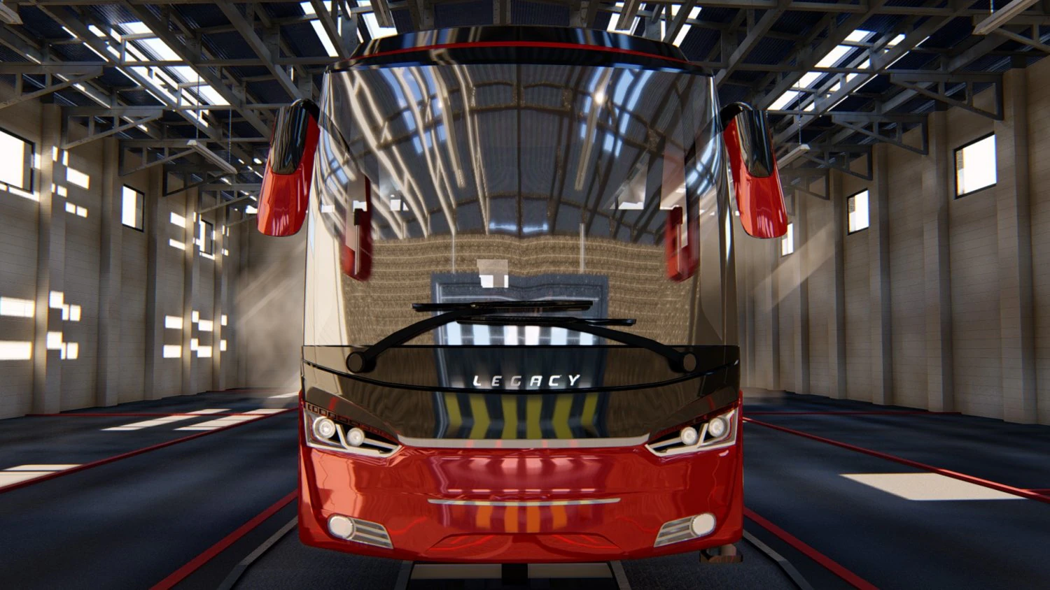 indonesian bus laksana legacy sr2 3D Model .c4d .max .obj .3ds .fbx .stl .blend 