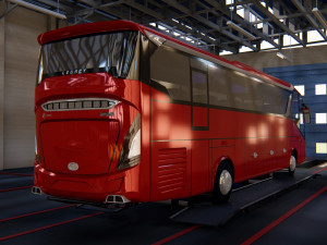 indonesian bus laksana legacy sr2 3D Model
