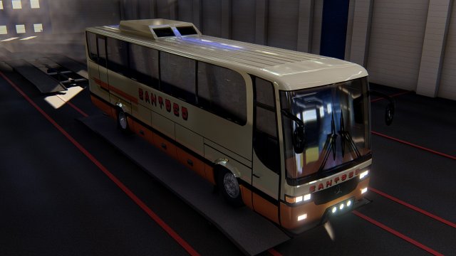 indonesian bus old travego 3D Model .c4d .max .obj .3ds .fbx .stl .blend 