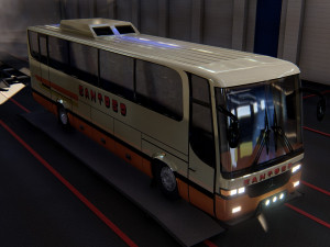 indonesian bus old travego 3D 모델