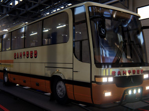 indonesian bus old travego 3D Model