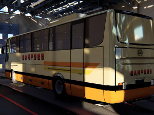 indonesian bus old travego 3D Model
