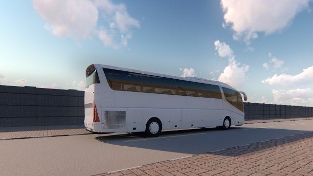 bus irizar i6 medium poly 2011 free low-poly 3D Model .c4d .max .obj .3ds .fbx .stl .blend 