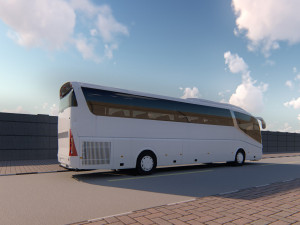 bus irizar i6 medium poly 2011 free low-poly  3D Model