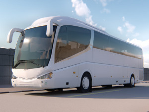 bus irizar i6 medium poly 2011 free low-poly 3D Model