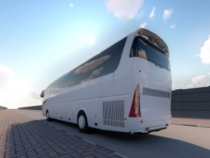 bus irizar i6 medium poly 2011 free low-poly 3D Model