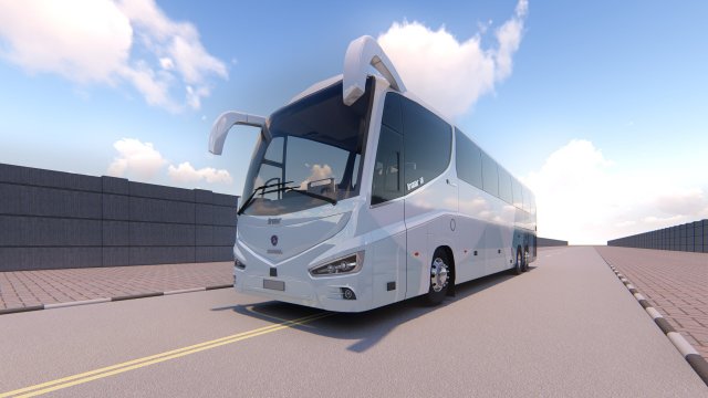 bus irizar i8 medium poly 2016 Model 3D .c4d .max .obj .3ds .fbx .stl .blend 