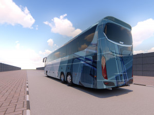 bus irizar i8 medium poly 2016 Model 3D