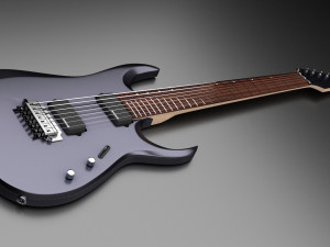 ibanez 7 string electric guitar 3D 模型