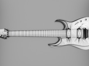 ibanez 7 string electric guitar 3D 모델