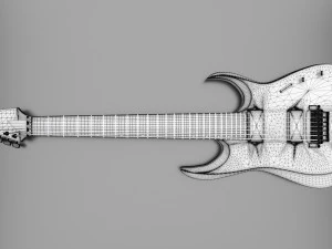 ibanez 7 string electric guitar 3D Model