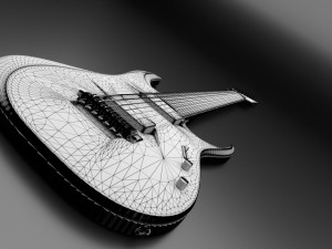 ibanez 7 string electric guitar 3D 모델