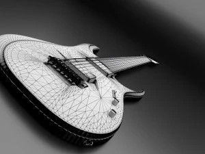 ibanez 7 string electric guitar 3D Model