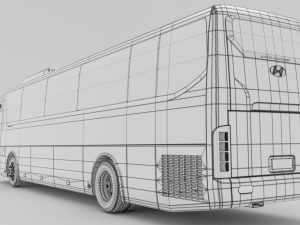 hyundai universe xpress noble bus 2007 3D Model