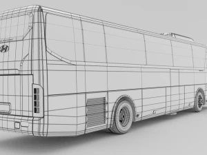 hyundai universe xpress noble bus 2007 3D Model in Bus 327708