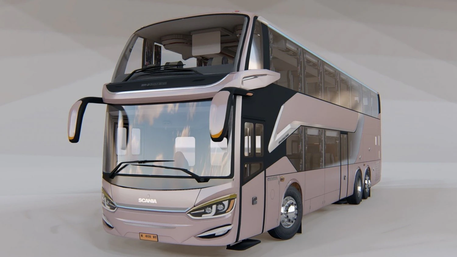 laksana legacy sr double double decker 3D Model .c4d .max .obj .3ds .fbx .stl .blend