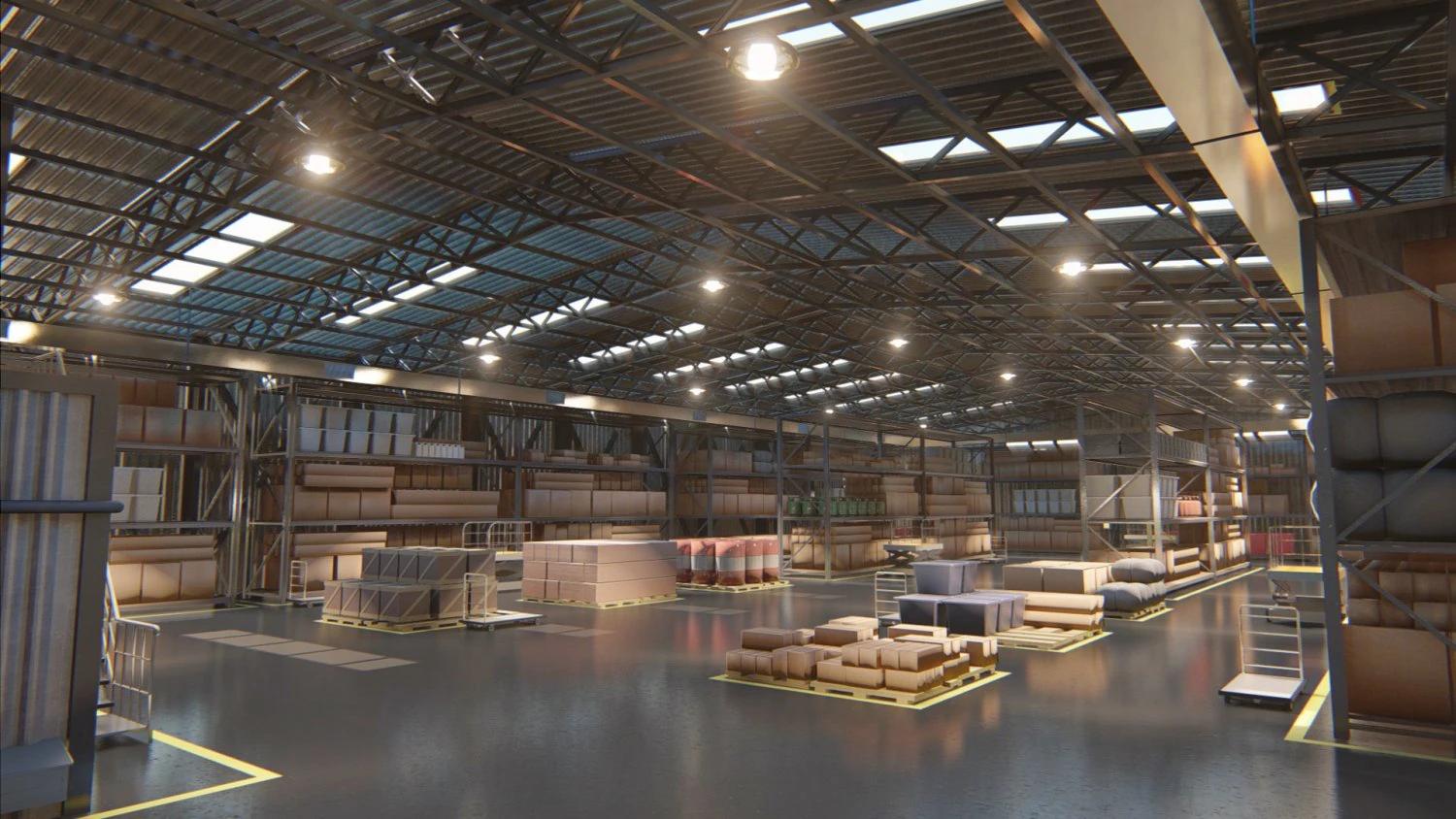 Warehouse 3D Model .c4d .max .obj .3ds .fbx .stl .blend 