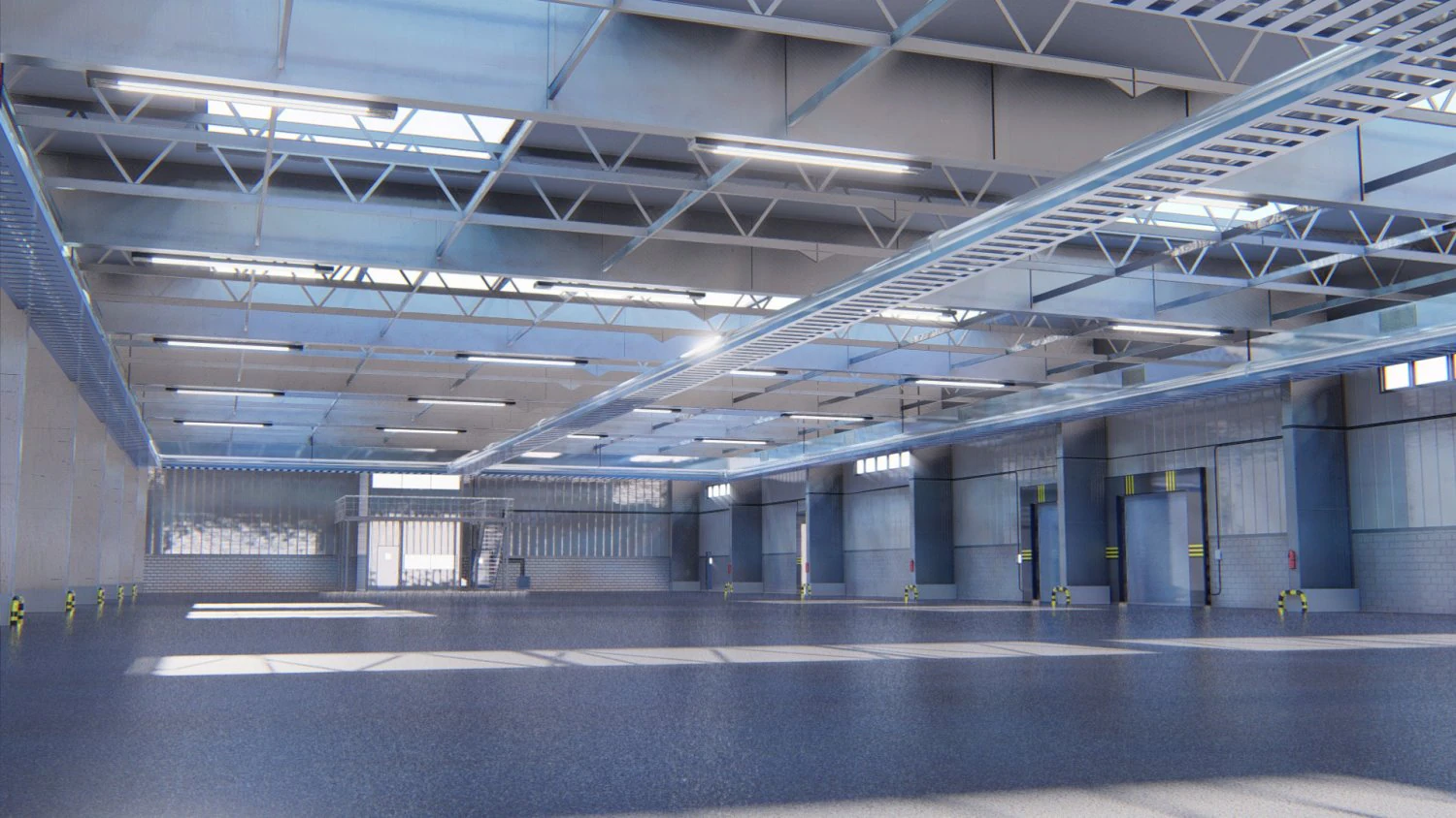 warehouse 3D Model .c4d .max .obj .3ds .fbx .stl .blend 