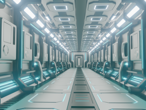 sci-fi interior 3D 모델