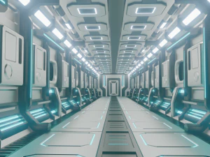 interior de ciencia ficci&oacute;n Modelo 3D