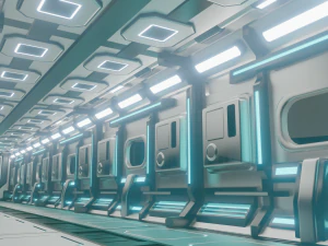 interni fantascientifici Modello 3D