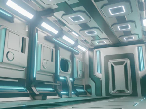 interni fantascientifici Modello 3D